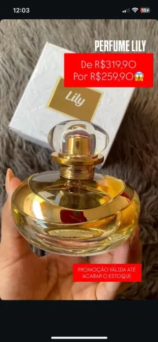 vendo perfume lily nunca usado, lacrado