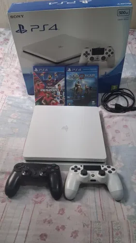 Ps4 slim branco de colecionador 
