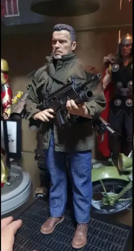 T-800 Carl Terminator Dark Fate Dj Custom 1/6 Igual Hot Toys