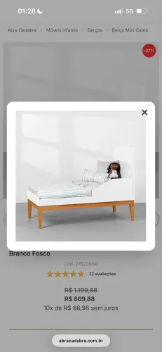 Berço mini cama Abracadabra 