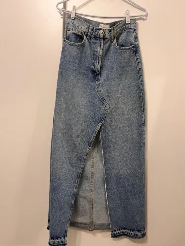 Saia jeans longa Zara PP