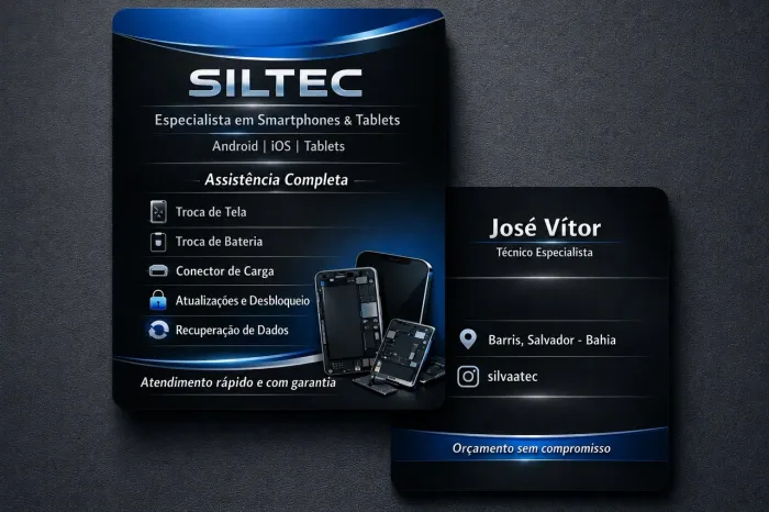 Assistência completa de smartphones Android, iOS e tablet