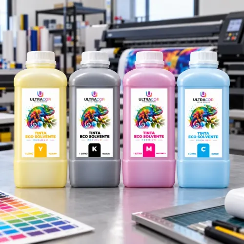 Kit Tinta Eco Solvente UltraCor CMYK 4 Litros - PRONTA ENTREGA