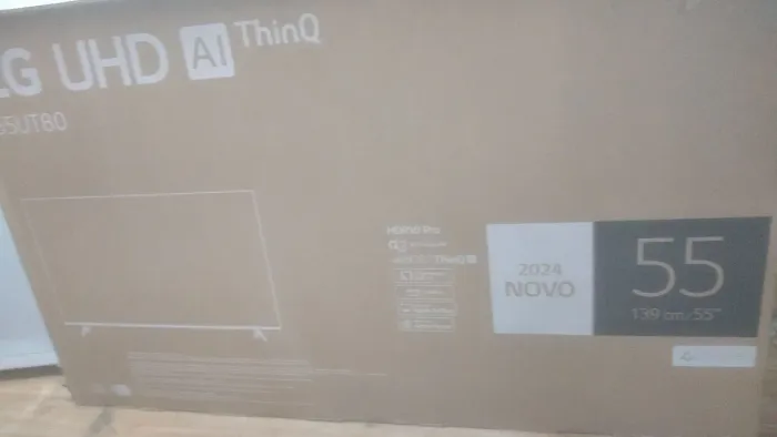 Smart TV LG 55 polegadas 4K Bond infinita comando de voz na caixa com todos acessórios