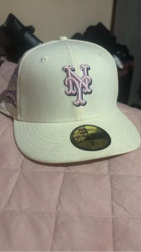 Boné New Era 59FIFTY Fitted MLB New York Mets Sunset - Off White