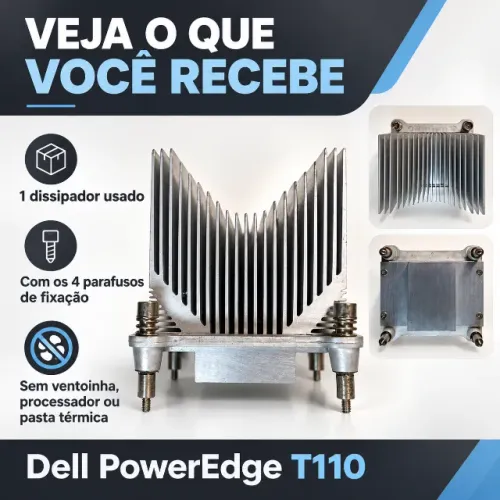Dissipador de Processador Dell PowerEdge T110 com Parafusos