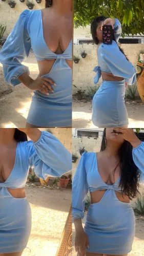 Vestido azul, tamanho P (34/36)