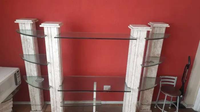 ESTANTE PARA TV VIDRO BEGE BAHIA
