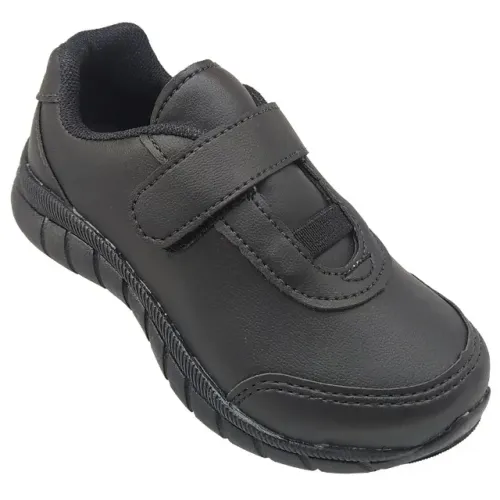 Tênis Infantil Masculino Escolar Preto s/ Cadarço Pinókio