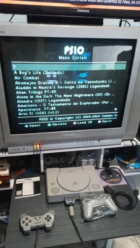 PlayStation 1 Sony SCPH-7000 Japonês + PSIO + Cartão de 128 GB
