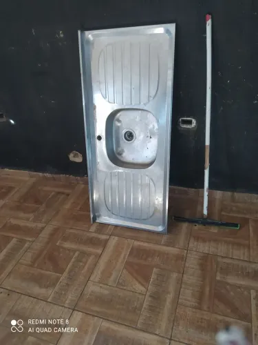 Tampo de pia em inox