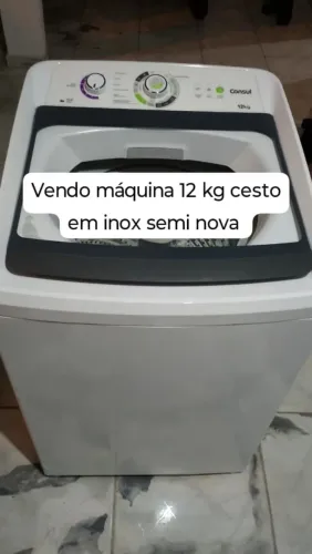 Vendo máquina 12kg seme nova