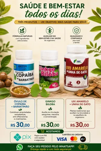 Kit de produtos para saúde e bem estar.