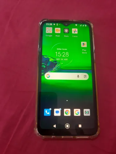 Smartphone Motorola moto g8 play 32gb 2 de ram usado c/ capa e película s/ biometria