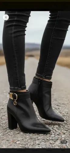 Bota Vizzano preta (cano curto/ salto grosso/ bico fino)