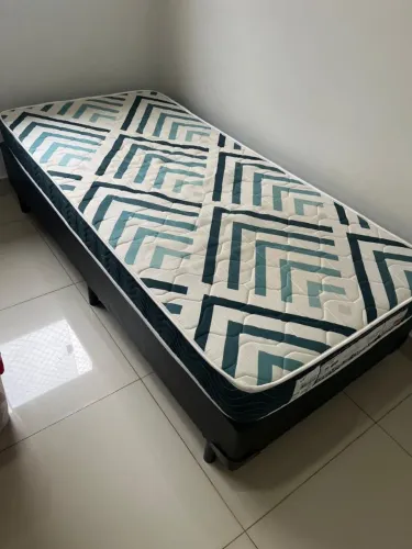 Cama Box Solteiro com Colchão