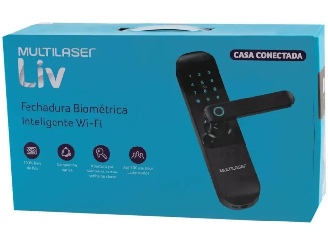Fechadura Eletrônica wi-fi Multilaser liv - se233