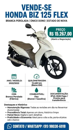 Honda Biz 125/2022