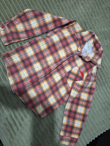 Blusa xadrez infantil tamanho veste 4/6 anos
