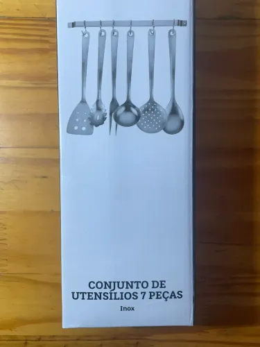 Kit 7 Utensílios Para Cozinha Em Aço Inox Jogo Completo