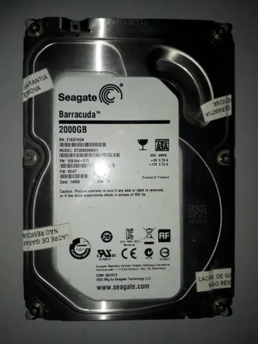 HD Seagate Barracuda 2tb SATA3 ótimo estado de conservação