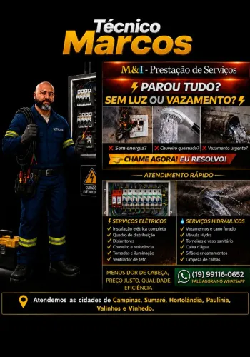 Manutenção elétrica e hidráulica