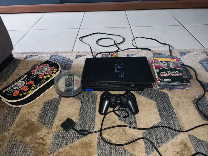 PlayStation 2 Fat (Leitor 100%) + 58 Jogos (R$ 940 em até 6x no cartão)