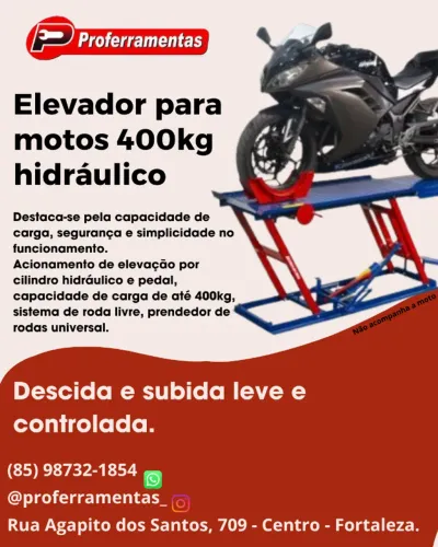 Elevador para motos hidráulico 400kg