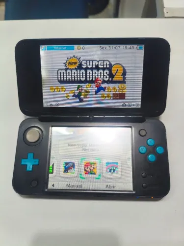 Nintendo new 2ds azul desbloqueado!!