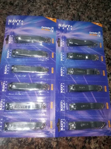 Cortador de unha reforçado Navy 7cm cartela com 12 unidades