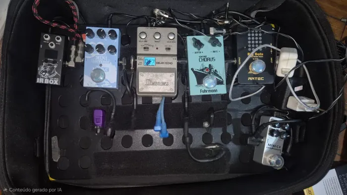 Pedal de guitarra  - chorus, delay, reverb, preamp, afinador