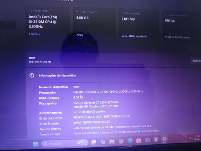 NOTEBOOK COM PLACA DE VÍDEO DE 1 GIGA 