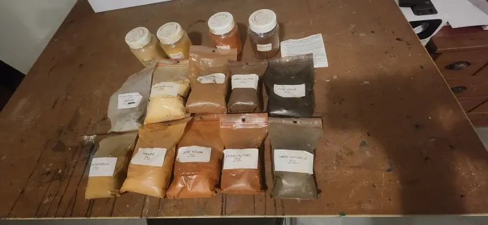 Pigmento mineral terrosos franceses várias cores arte pintura