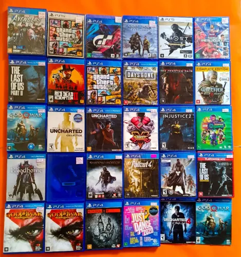 JOGOS DE PS4 E PS5 USADOS E LACRADOS, VALORES NA DESCRIÇÃO