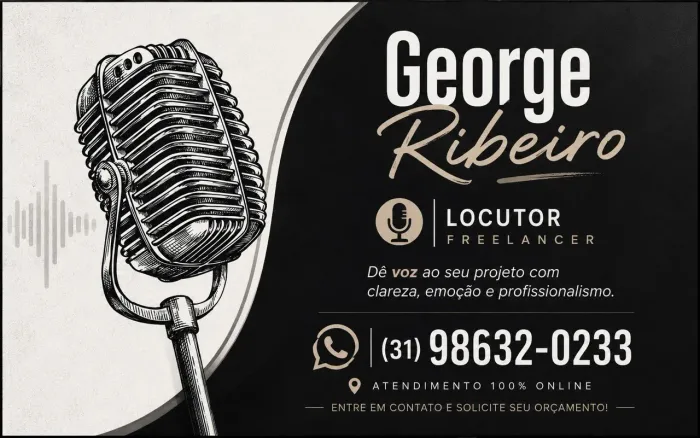 Gravação de Voz e Narração Freelancer Home Office