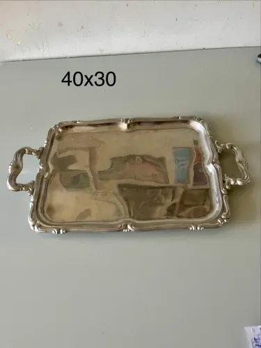 Bandeja retangular inox