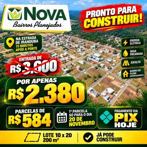 Lote/ terreno,, casa pra construir / Iranduba