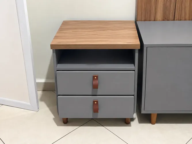 Rack com Painel de TV e Escrivaninha Planejados - Compensado Naval