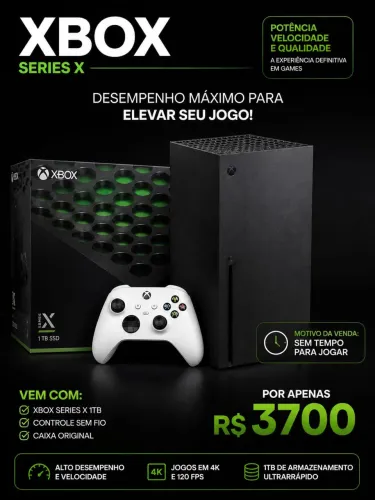 XBOX SERIES X 1TB - Impecável