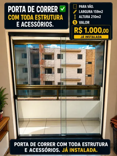 Porta de correr 2 folhas ?