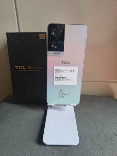 Celular tcl 40 nextpaper seminovo branco na caixa com acessórios