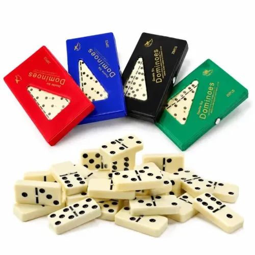 Jogo de Dominós Profissional Colorido 28 Peças - R$ 40,00