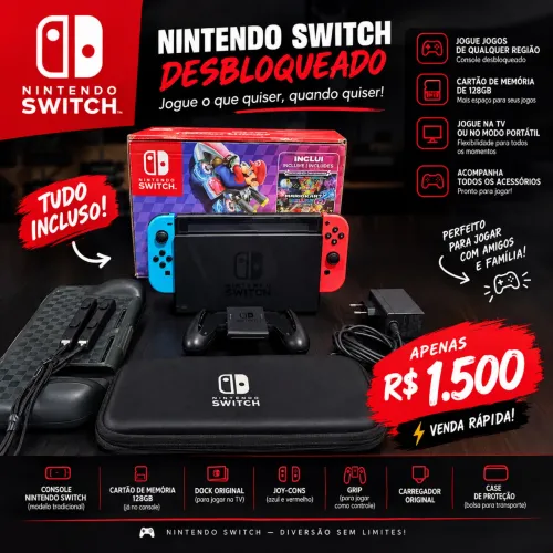 NINTENDO SWITCH DESBLOQUEADO