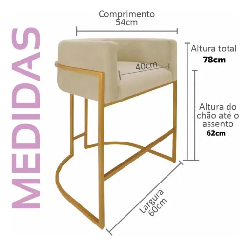 Vendo Cadeiras / Banquetas douradas
