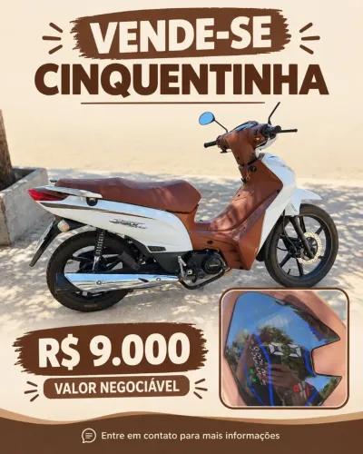Cinquentinha Branca e Marrom - Funcionando Perfeitamente<br>