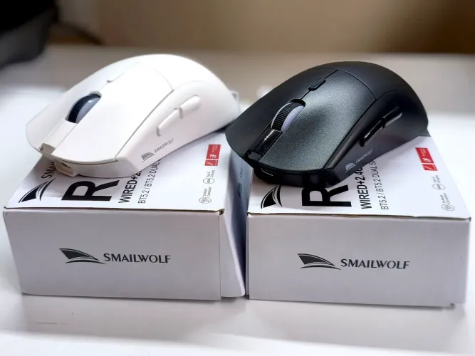 Mouse Gamer Sem Fio SmailWolf RS7 | Sensor PAW3311 | Tri-Mode