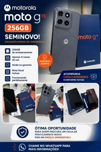 Celular Motorola G15- seminovo 4 meses de uso