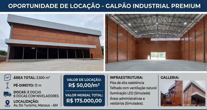 Galpão industrial - Av do turismo