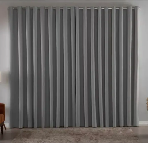 Blackout Cortina Cinza 6,00 X 2,80 nova
