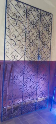 Porta de ferro grade, janela de grade